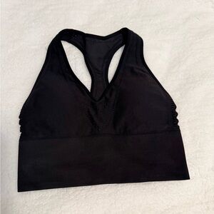 PINK Victoria’s Secret Black Racerback Sports Bralette Size Small